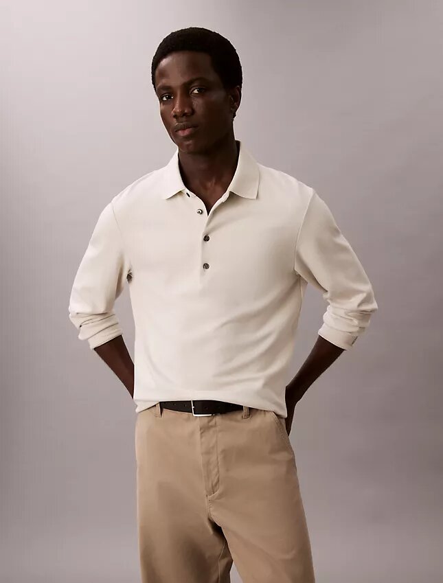 Sweter polo z żakardu o luźnym kroju Sweter polo z żakardu o luźnym kroju