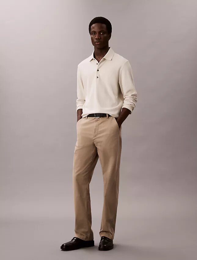 Sweter polo z żakardu o luźnym kroju Sweter polo z żakardu o luźnym kroju