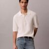 Sweter polo z bawełny waflowej Sweter polo z bawełny waflowej