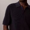 Sweter polo z bawełny waflowej Sweter polo z bawełny waflowej