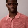 Sweter polo z bawełny waflowej Sweter polo z bawełny waflowej