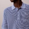 Sweter polo z bawełny waflowej Sweter polo z bawełny waflowej
