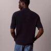 Sweter polo z bawełny waflowej Sweter polo z bawełny waflowej