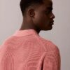 Sweter polo z bawełny waflowej Sweter polo z bawełny waflowej