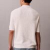 Sweter polo z bawełny waflowej Sweter polo z bawełny waflowej