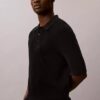 Sweter polo z bawełny waflowej Sweter polo z bawełny waflowej