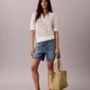 Sweter polo z dzianiny o otwartym splocie Sweter polo z dzianiny o otwartym splocie