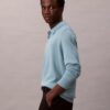 Sweter polo z mieszanki bardzo delikatnej wełny merynosowej Sweter polo z mieszanki bardzo delikatnej wełny merynosowej