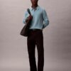 Sweter polo z mieszanki bardzo delikatnej wełny merynosowej Sweter polo z mieszanki bardzo delikatnej wełny merynosowej