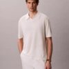 Sweter polo z mieszanki lnu