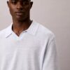 Sweter polo z mieszanki lnu Sweter polo z mieszanki lnu