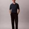 Sweter polo z mieszanki lnu Sweter polo z mieszanki lnu