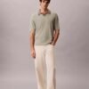 Sweter polo z mieszanki lnu Sweter polo z mieszanki lnu