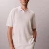 Sweter polo z mieszanki lnu