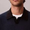 Sweter polo z mieszanki lnu Sweter polo z mieszanki lnu