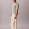Sweter polo z mieszanki lnu Sweter polo z mieszanki lnu