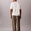 Sweter polo z prążkowanym materiałem Sweter polo z prążkowanym materiałem