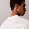 Sweter polo z prążkowanym materiałem Sweter polo z prążkowanym materiałem