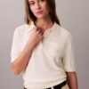 Sweter polo z wełny merynosowej Sweter polo z wełny merynosowej