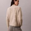 Sweter z drobnym prążkiem i luźnym golfem Sweter z drobnym prążkiem i luźnym golfem