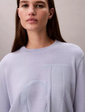 Sweter z gładkim Monogramem z bawełnianej szenili