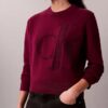 Sweter z gładkim Monogramem z bawełnianej szenili Sweter z gładkim Monogramem z bawełnianej szenili