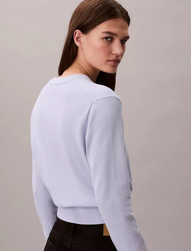 Sweter z gładkim Monogramem z bawełnianej szenili Sweter z gładkim Monogramem z bawełnianej szenili
