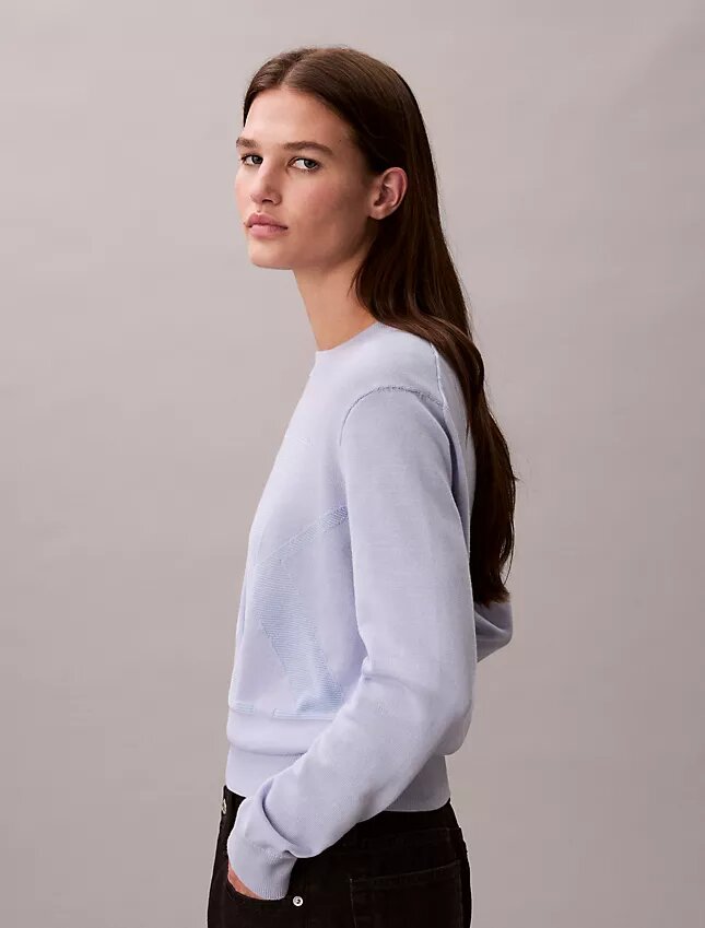 Sweter z gładkim Monogramem z bawełnianej szenili Sweter z gładkim Monogramem z bawełnianej szenili