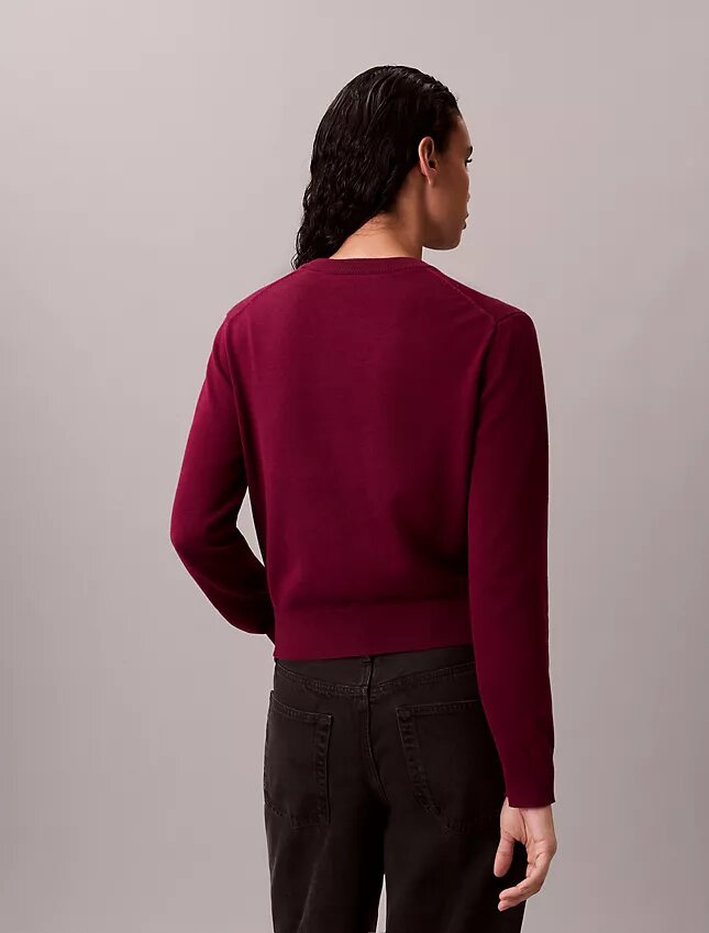 Sweter z gładkim Monogramem z bawełnianej szenili Sweter z gładkim Monogramem z bawełnianej szenili
