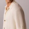 Sweter z guzikami i siateczkowym splotem Sweter z guzikami i siateczkowym splotem
