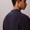 Sweter z guzikami i siateczkowym splotem Sweter z guzikami i siateczkowym splotem