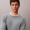 Sweter z okrągłym dekoltem z mieszanki lnu