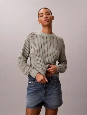 Sweter z otwartym splotem