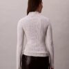 Sweter z prążkowanym golfem z mieszanki wiskozy Sweter z prążkowanym golfem z mieszanki wiskozy
