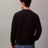 Sweter z prążkowanym wzorem i logo na całej powierzchni Sweter z prążkowanym wzorem i logo na całej powierzchni