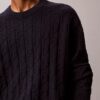 Sweter z prążkowanym wzorem i logo na całej powierzchni Sweter z prążkowanym wzorem i logo na całej powierzchni