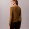 Sweter z wełny merynosowej z dekoltem w serek Sweter z wełny merynosowej z dekoltem w serek