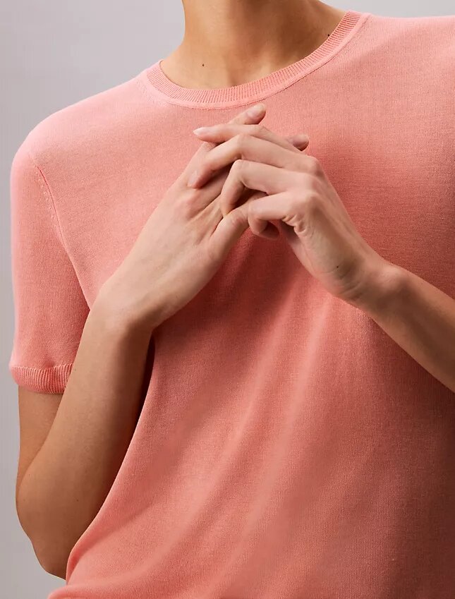 Sweter z wiskozy z krótkim rękawem Sweter z wiskozy z krótkim rękawem