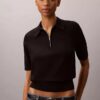 Swobodny sweter polo z dzianiny Swobodny sweter polo z dzianiny