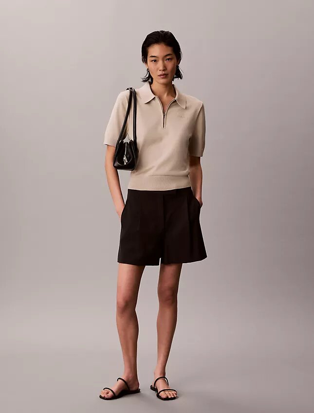 Swobodny sweter polo z dzianiny Swobodny sweter polo z dzianiny