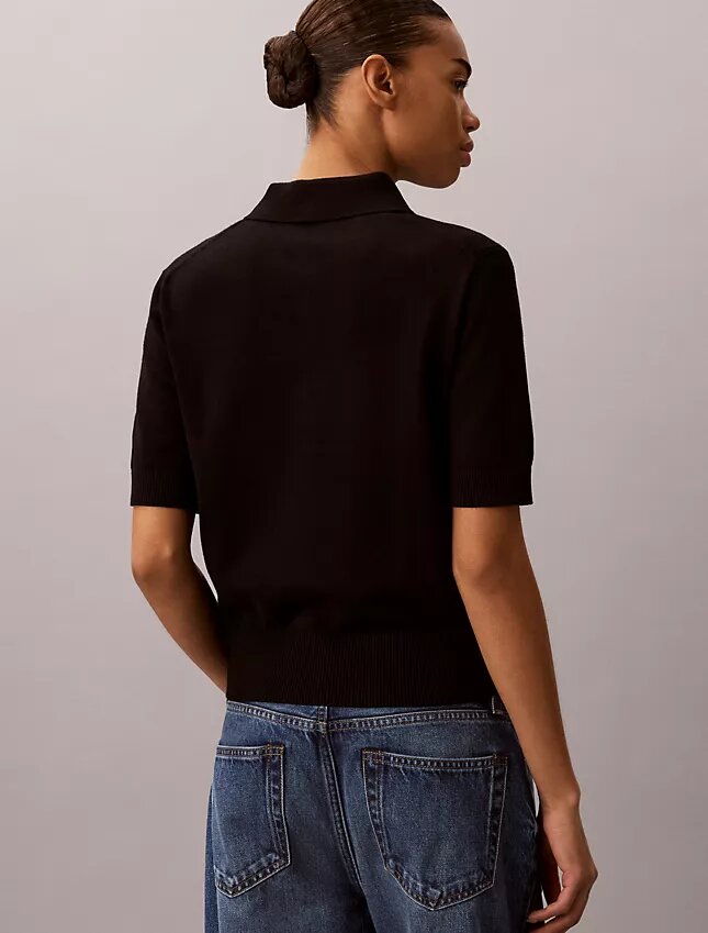 Swobodny sweter polo z dzianiny Swobodny sweter polo z dzianiny