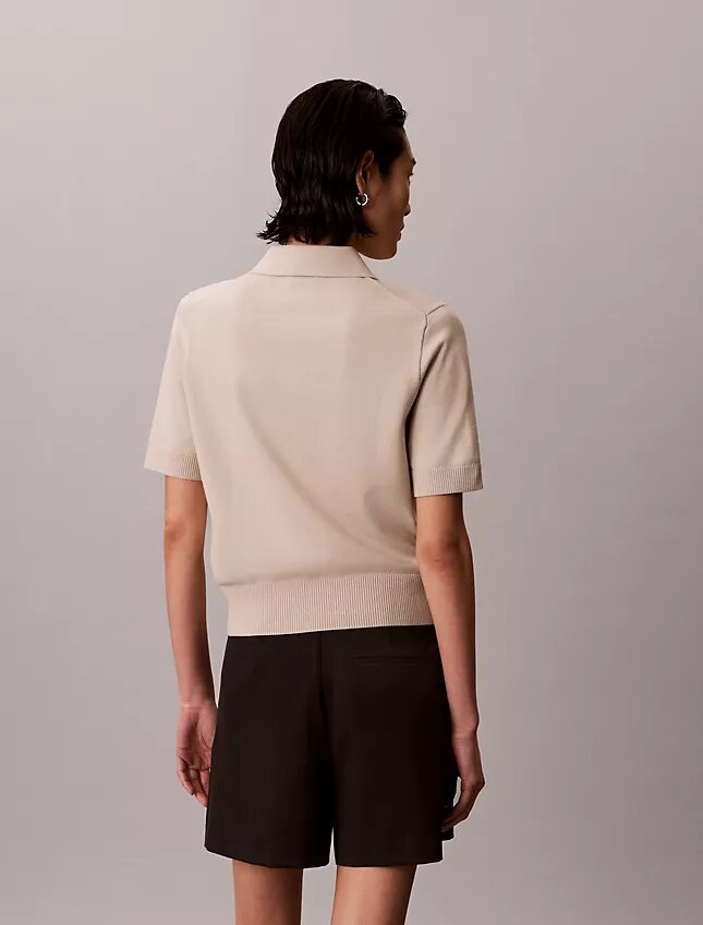 Swobodny sweter polo z dzianiny Swobodny sweter polo z dzianiny