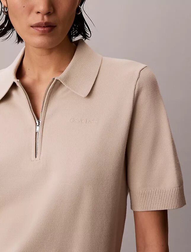 Swobodny sweter polo z dzianiny Swobodny sweter polo z dzianiny