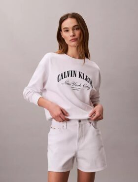 Szorty Denim midi z wysokim stanem