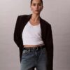 Szorty Denim midi z wysokim stanem Szorty Denim midi z wysokim stanem