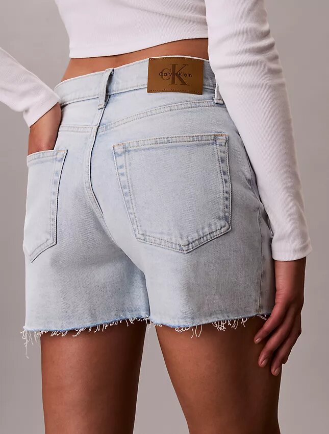 Szorty Denim midi z wysokim stanem Szorty Denim midi z wysokim stanem