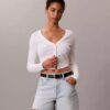Szorty Denim midi z wysokim stanem Szorty Denim midi z wysokim stanem