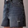 Szorty Denim midi z wysokim stanem Szorty Denim midi z wysokim stanem