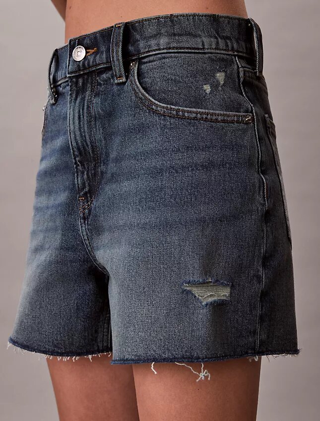 Szorty Denim midi z wysokim stanem Szorty Denim midi z wysokim stanem
