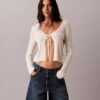Szorty Denim z podwiniętym brzegiem i krojem w kształcie litery A Szorty Denim z podwiniętym brzegiem i krojem w kształcie litery A